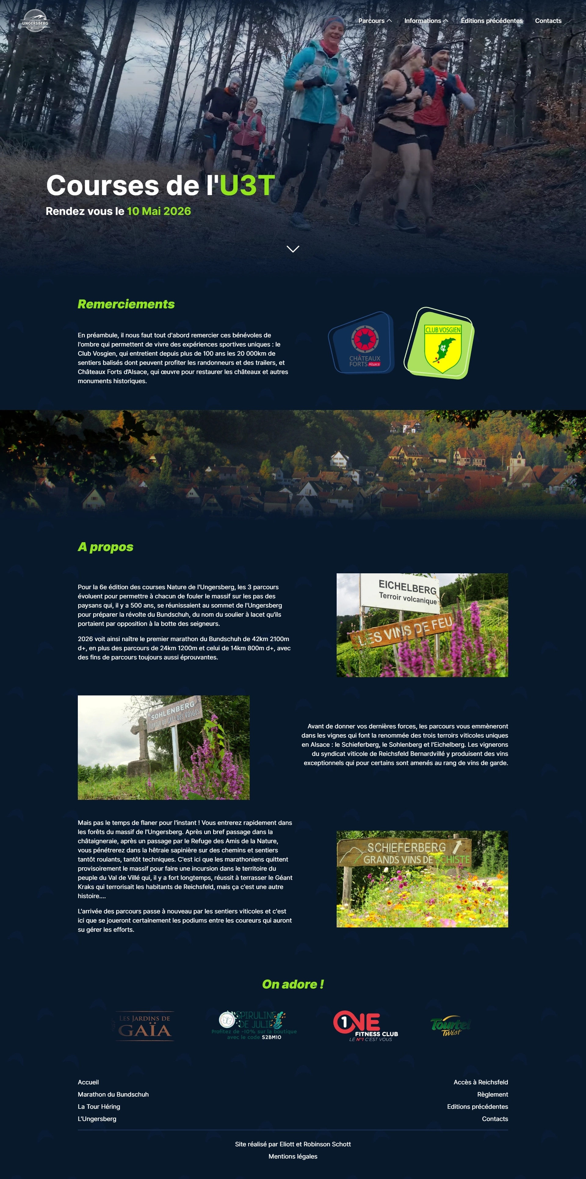 Page d'accueil de l'U3T