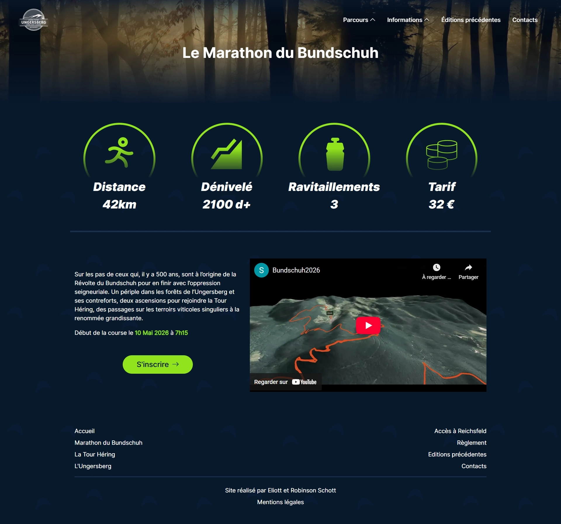 Page de course de l'U3T